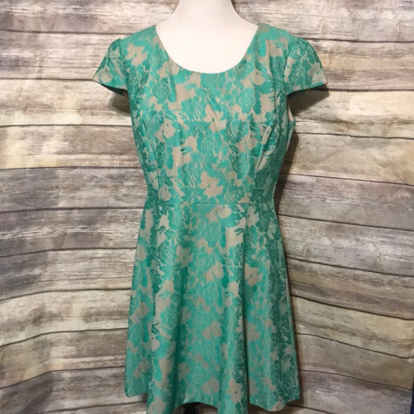 Enfocus Studio Dresses & Skirts - Green lace overlay dress